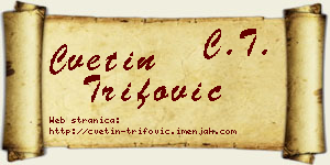 Cvetin Trifović vizit kartica
